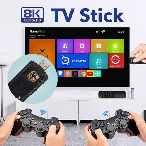 Игровая приставка Game Stick + Android TV 8k Ultra HD 64gb