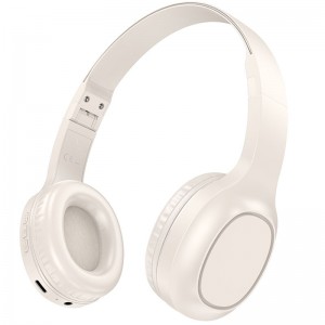 Накладні бездротові навушники Hoco W46 Charm Milky White