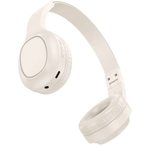 Накладні бездротові навушники Hoco W46 Charm Milky White