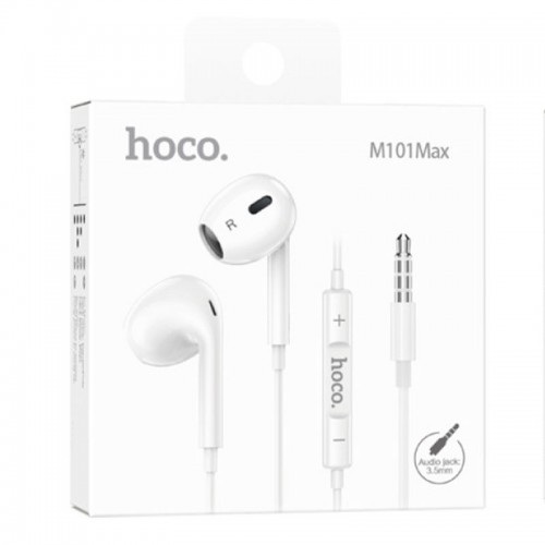 Стерео наушники Hoco M101 Max (3.5mm/1.2m) White