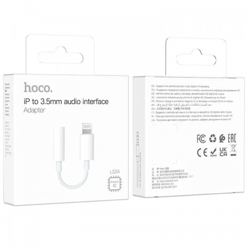 Переходник Hoco LS34 Lightning to 3.5mm AUX