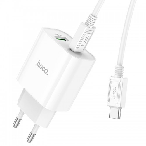 МЗП HOCO C80A Plus Rapido PD20W+QC3.0 (1Type-C/1USB) + Type-C to Type-C