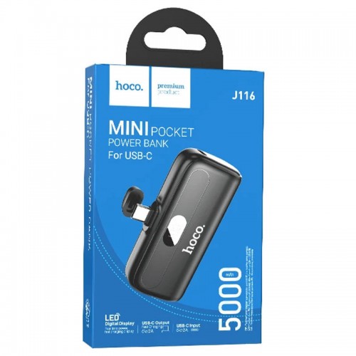 Power Bank Hoco J116 Cool Type-C 5000 mAh Black