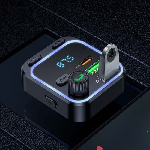 АЗУ FM модулятор Borofone BC53 Highway PD20W+QC3.0
