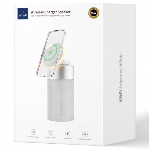 БЗУ WIWU Wi-W022 3 in 1 Wireless Charger+Bluetooth Speaker