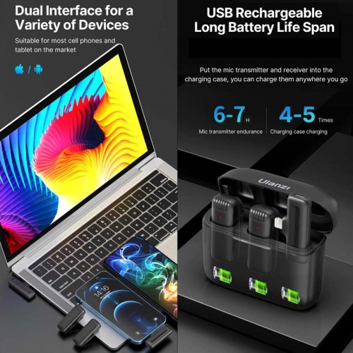 Микрофон петличный для телефона J13 Bluetooth 3in1 Lightning
