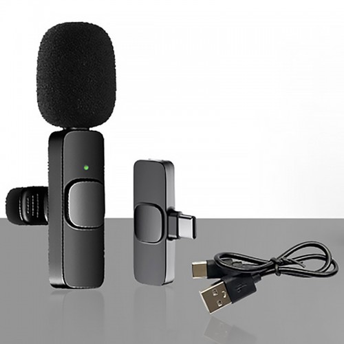 Микрофон петличный для телефона K9 Bluetooth 2in1 USB-C