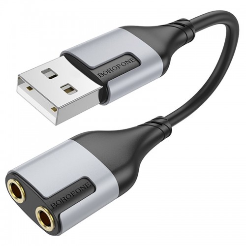 Переходник Borofone BV19 Creator 2in1 USB to 3.5mm