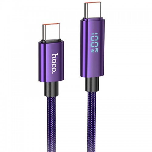 Дата кабель Hoco U125 Benefit 100W Type-C to Type-C (1.2m)
