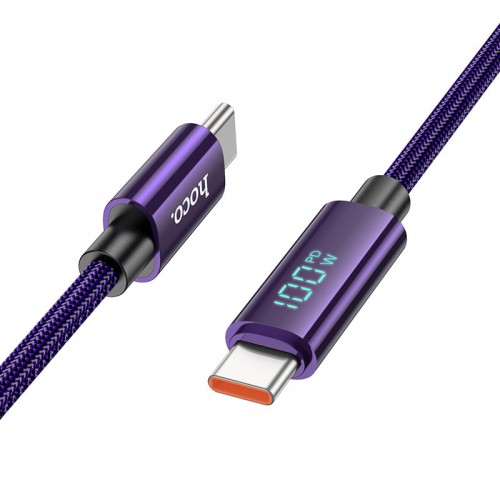 Дата кабель Hoco U125 Benefit 100W Type-C to Type-C (1.2m)