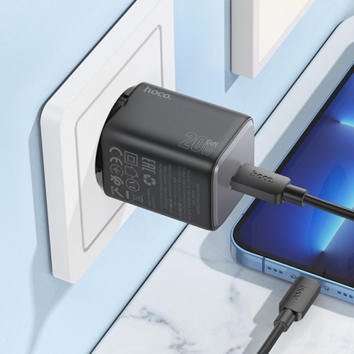 СЗУ Hoco N40 Mighty 1C PD20W + Type to Lightning