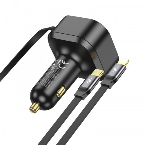 АЗУ Hoco NZ13 Clever PD30W with telescopic cable Type-C to Lightning