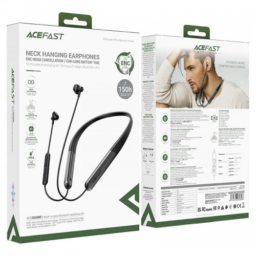 Навушники Bluetooth Acefast N1 neck-hanging