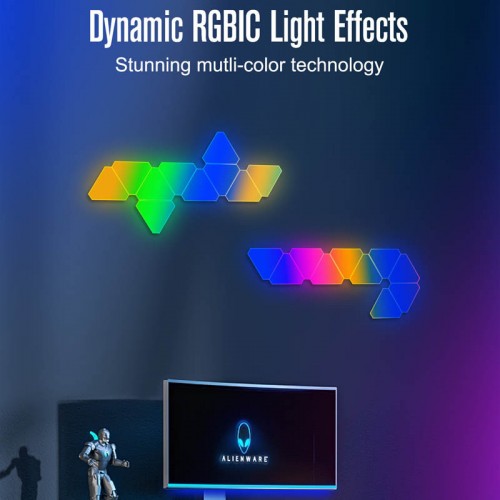 Настенный светильник Smart Triangular Quantum Light SAL-012B Bluetooth USB interface with app 6pcs