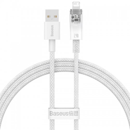 Дата кабель Baseus Explorer USB to Lightning 2.4A with Smart Temperature Control (1m) (CATS01000)