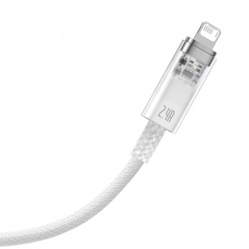 Дата кабель Baseus Explorer USB to Lightning 2.4A with Smart Temperature Control (1m) (CATS01000)