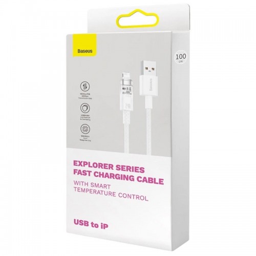 Дата кабель Baseus Explorer USB to Lightning 2.4A with Smart Temperature Control (1m) (CATS01000)