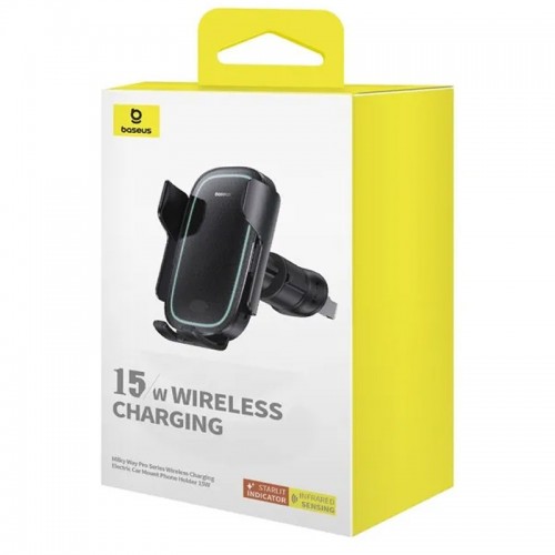 Автодержатель с БЗУ Baseus Milky Way Pro Wireless Charging Electric Car Mount 15W (C40357000111-0)