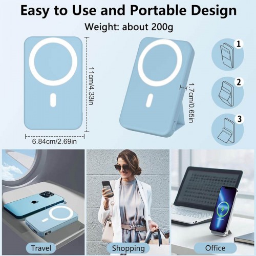 Power Bank JJT-A27-1 PD20W+QC 22.5W 5000 mAh Blue