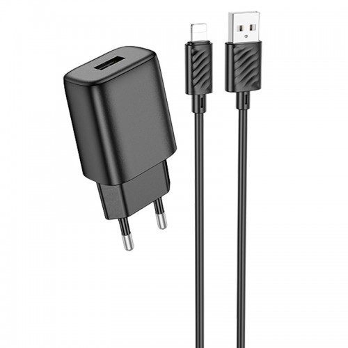 МЗП Hoco C134A Solid 1USB-A 12W + Lightning