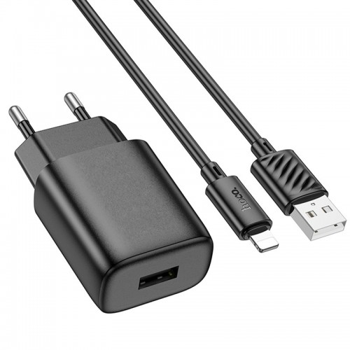 МЗП Hoco C134A Solid 1USB-A 12W + Lightning