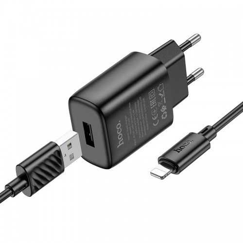 МЗП Hoco C134A Solid 1USB-A 12W + Lightning
