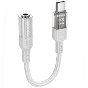 Переходник Aux Hoco LS37 Spirit transparent external sound card Type-C to 3.5mm