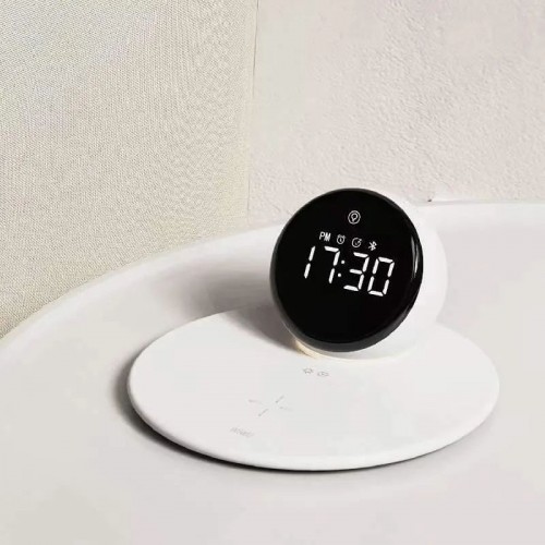 БЗУ WIWU Wi-W017 15W Wireless Charger+Digital Alarm+Bluetooth Speaker White
