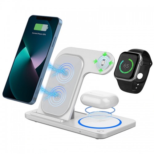 БЗУ WIWU Wi-W020 3 in 1 Wireless Charger White