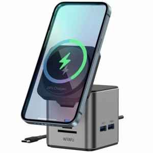 БЗУ + HUB WIWU Wi-W025 Cub 9in1 USB-C Grey