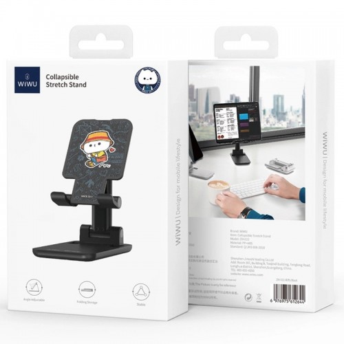 Настольный держатель для телефона WIWU ZM-012 Collapsible stretch stand Black
