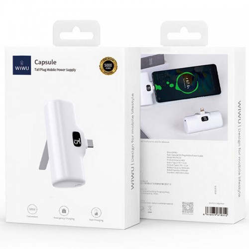 Power Bank WIWU Wi-P017-C Type-C 5000 mAh White