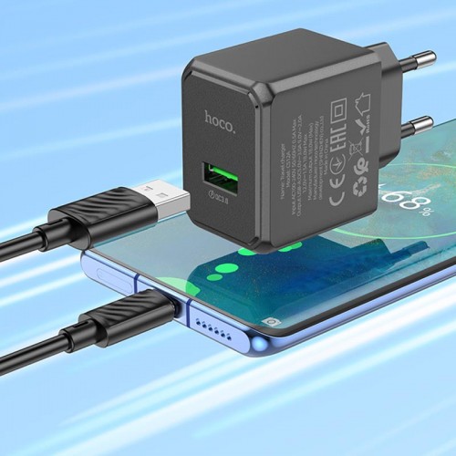 СЗУ Hoco CS12A QC3.0 (1USB-A/18W)