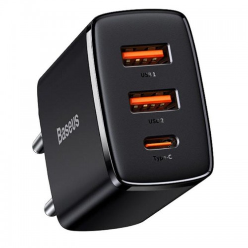 СЗУ Baseus Compact Quick Charger 30W QC+ PD (1Type-C + 2USB) (CCXJ-E)