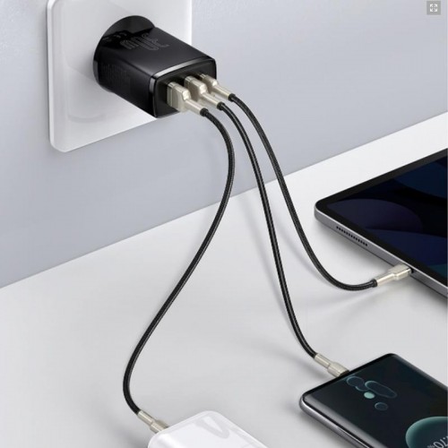СЗУ Baseus Compact Quick Charger 30W QC+ PD (1Type-C + 2USB) (CCXJ-E)