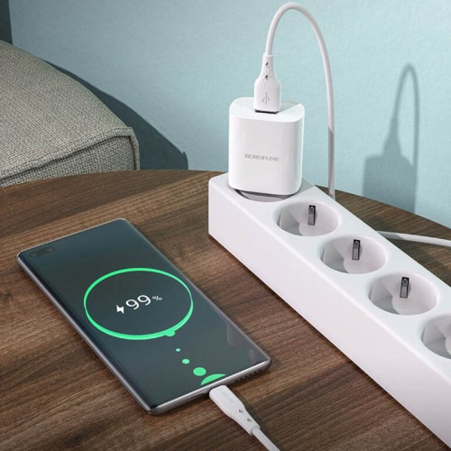 МЗП Borofone BN1 (1USB/2.1A) + Type-C