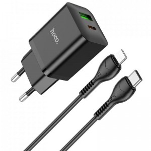 СЗУ Hoco N28 Founder PD20W+QC3.0 + Type-C to Lightning