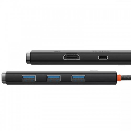 Переходник HUB Baseus Lite Series 5in1 (Type-C to HDMI + 3xUSB 3.0 + PD) (WKQX04)