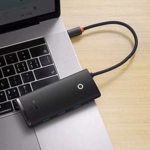 Переходник HUB Baseus Lite Series 5in1 (Type-C to HDMI + 3xUSB 3.0 + PD) (WKQX04)