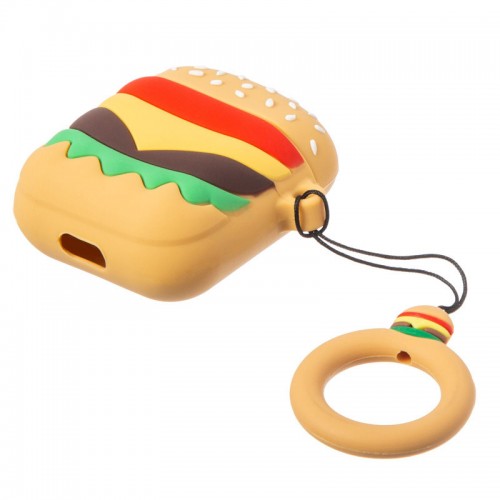 Силіконовий футляр Food для навушників AirPods 1/2 + кільце