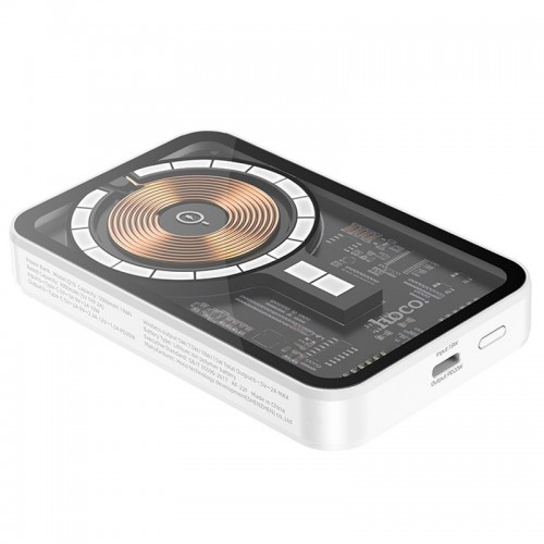 Power Bank Hoco Q10 Transparent PD20W 5000 mAh White