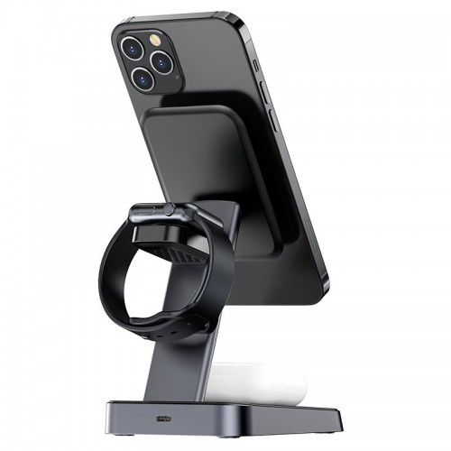 БЗП Acefast E3 desktop 3-in-1 (with MagSafe) Black