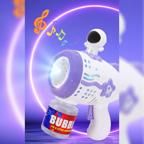 Пістолет з мильними бульбашками Astronaut Bubble Gun Music+50ml bottle (4хАА не входят в комплект)