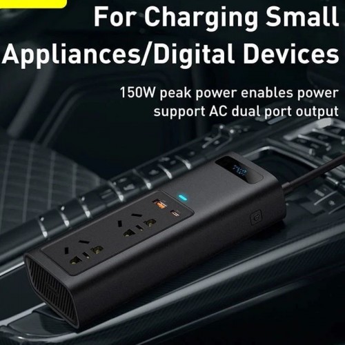 АЗУ Baseus инвертор In-car Inverter 150W (220V CN/EU) (CRNBQ-A01)