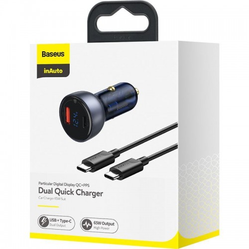 АЗУ Baseus Particular PPS 65W USB + Type-C (with Cable Type-C to Type-C 100W) (TZCCKX)