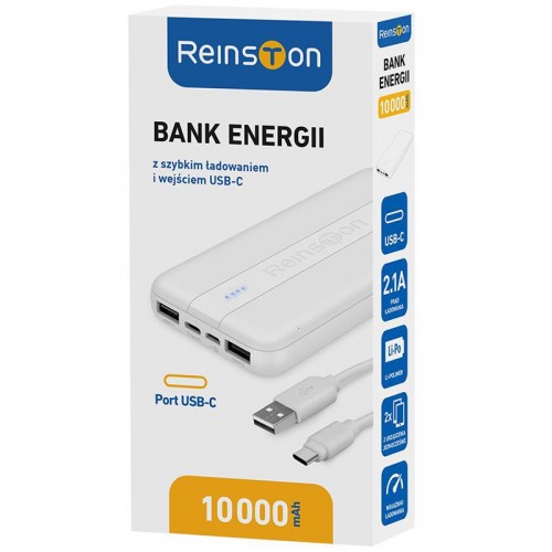 Power Bank Reinston EPB026 10000 mAh White