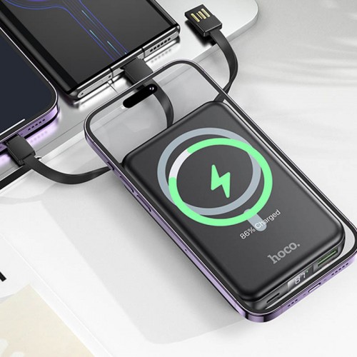 Power Bank Hoco DB59 Guardian 22.5W+PD20W с БЗУ 10000 mAh Black