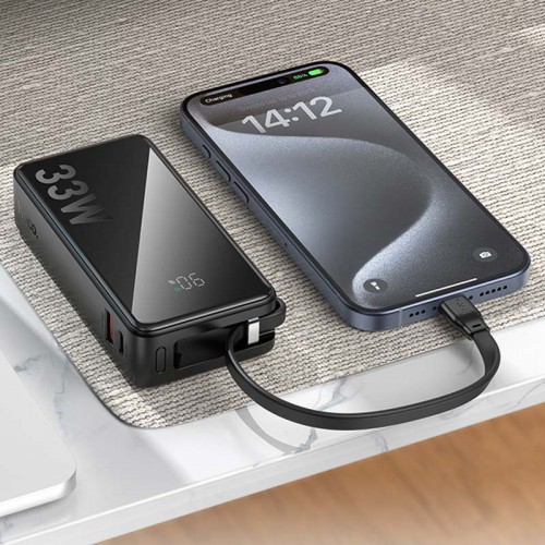 Power Bank Hoco Q27A Jewel Cable Type-C 33W 10000 mAh Black