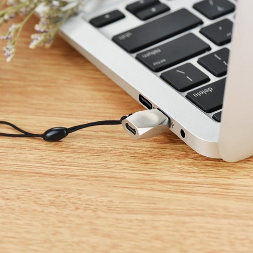 Переходник Hoco UA8 MicroUSB to Type-C Silver
