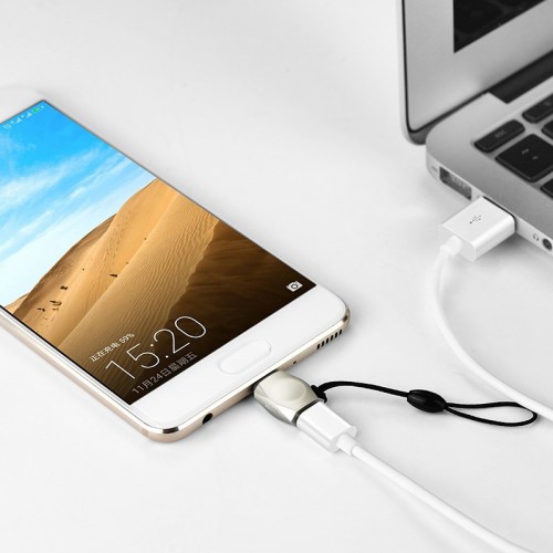 Переходник Hoco UA8 MicroUSB to Type-C Silver